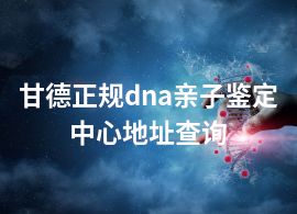 甘德正規(guī)dna親子鑒定中心地址查詢