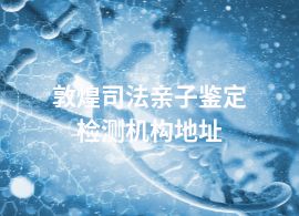 敦煌司法親子鑒定檢測(cè)機(jī)構(gòu)地址